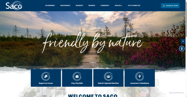 Security scan screenshot of https://sacomaine.gov/