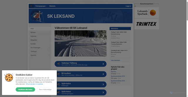 Security scan screenshot of https://skileksand.se
