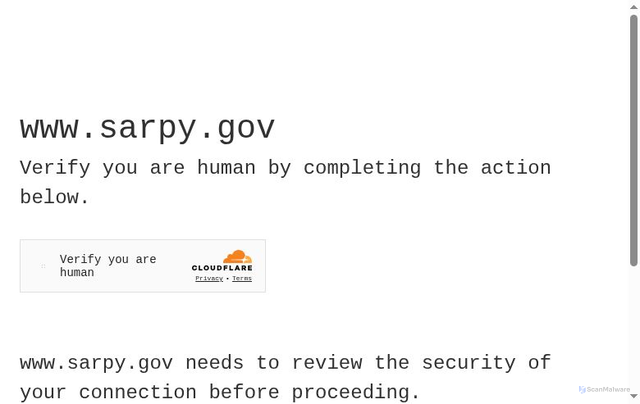 Security scan screenshot of https://www.sarpy.gov//