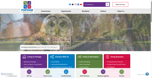 Security scan screenshot of https://portagemi.gov/