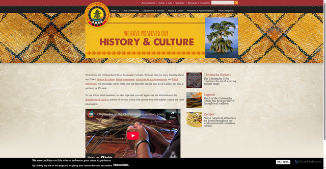 Security scan screenshot of https://chitimacha.gov/