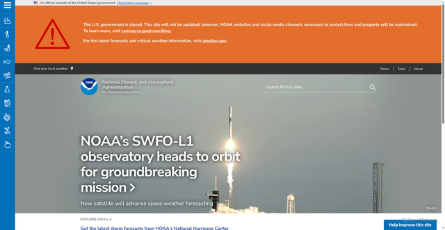 Security scan screenshot of https://www.noaa.gov/