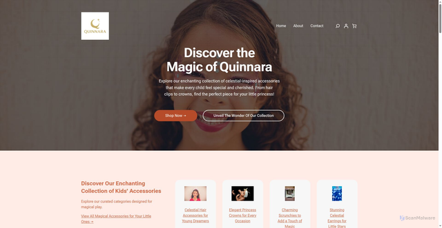 Security scan screenshot of https://quinnara.com/