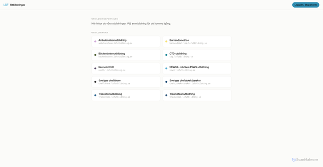 Security scan screenshot of https://lofutbildning.se