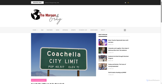 Security scan screenshot of http://maroonandgray.nutleyschools.org/coachella-why-it-so-popular