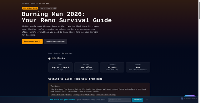 Security scan screenshot of https://ask-reno.com/burning-man