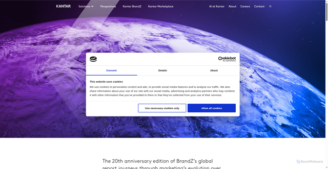 Security scan screenshot of https://www.kantar.com/campaigns/brandz/global