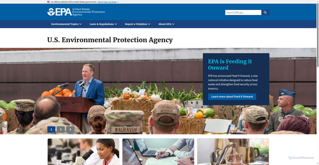 Security scan screenshot of https://www.epa.gov/