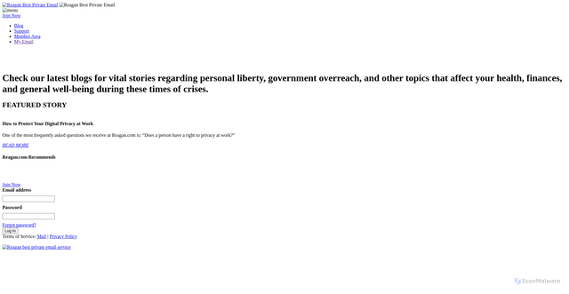 Security scan screenshot of https://webmail.reagan.com