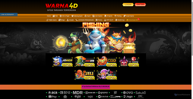 Security scan screenshot of https://apkwarna4d1.xyz/desktop/game/fishing/fastspin
