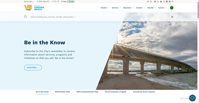 Security scan screenshot of https://virginiabeach.gov/