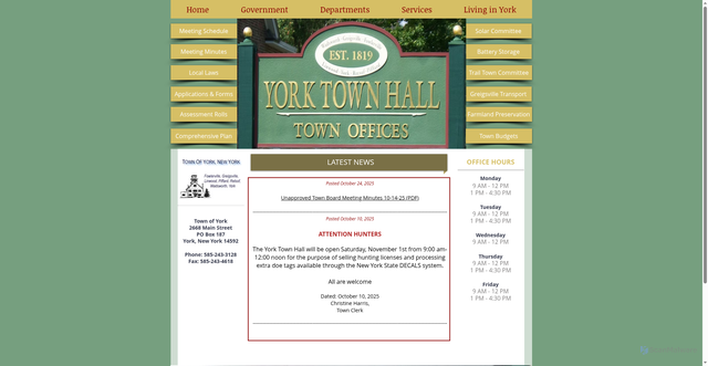 Security scan screenshot of https://www.yorkny.gov/
