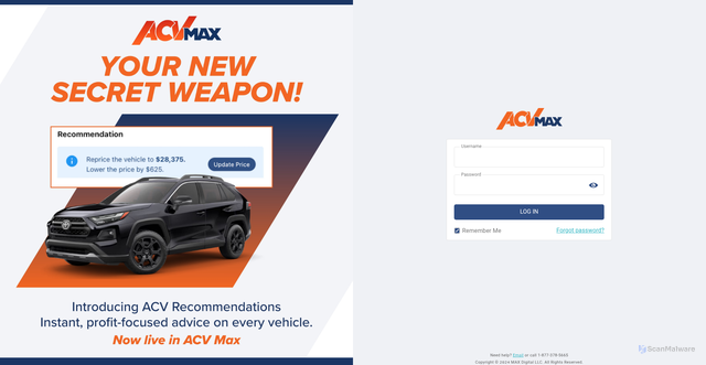 Security scan screenshot of https://max.firstlook.biz