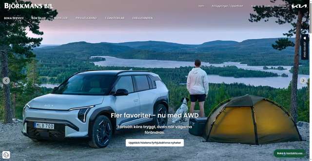 Security scan screenshot of https://bjorkmansbil.nu