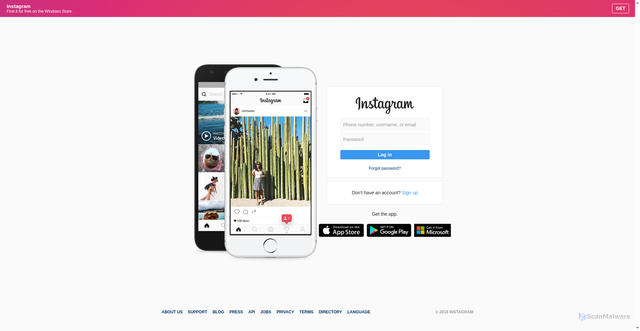 Security scan screenshot of https://www.instagram-security-org.baghalchi.com/