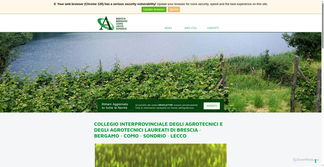 Security scan screenshot of https://www.agrotecnicibrescia.it