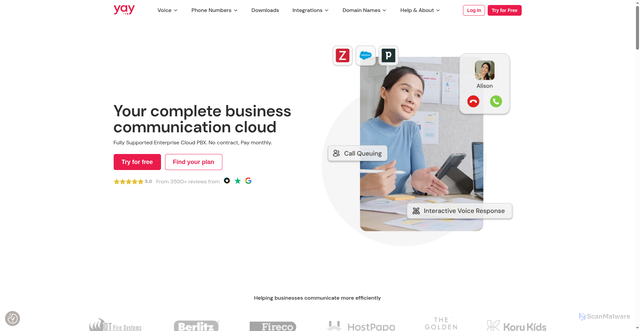 Security scan screenshot of https://yay.com