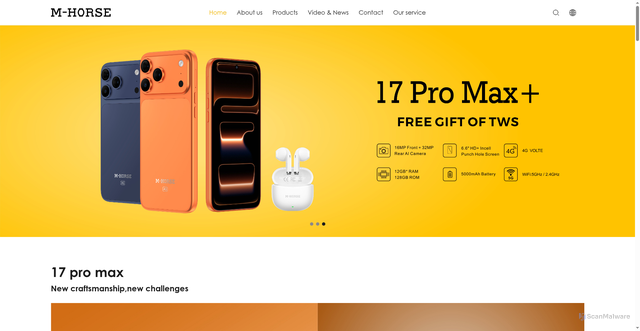 Security scan screenshot of https://www.mhorse.com