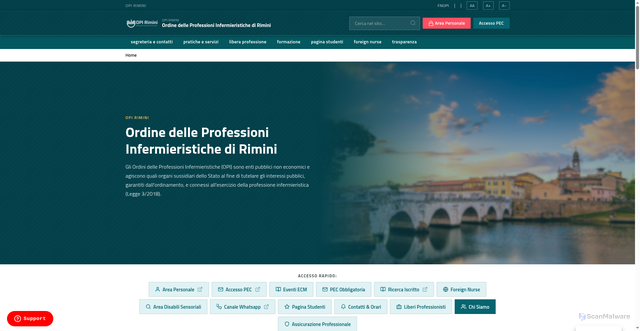 Security scan screenshot of https://www.opirimini.it