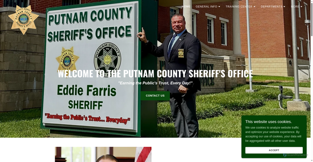 Security scan screenshot of https://putnamcountytnsheriff.gov/