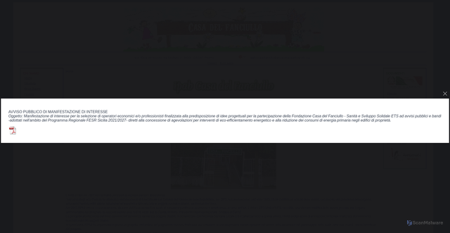 Security scan screenshot of https://www.ipabcasadelfanciullo.org