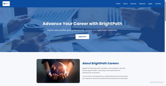 Security scan screenshot of https://brightpathcareers.com
