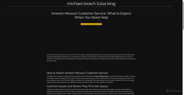 Security scan screenshot of https://nusadailyflow-dp6yx06lx38j.edgeone.app/ameren-missouri-customer-service.html