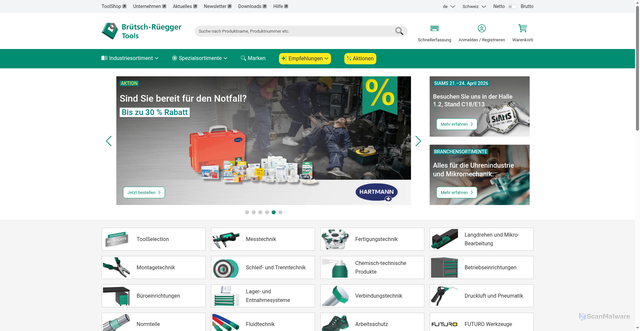 Security scan screenshot of https://www.brw.ch