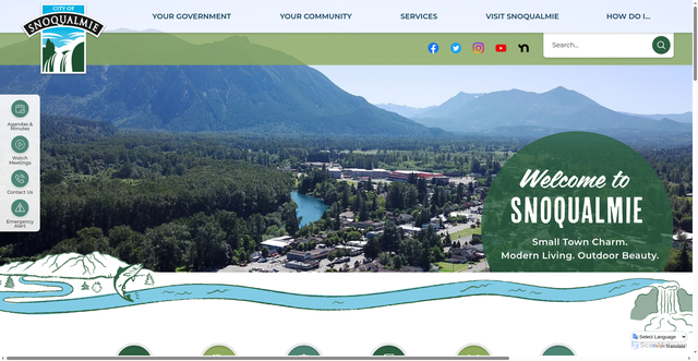 Security scan screenshot of https://snoqualmiewa.gov/