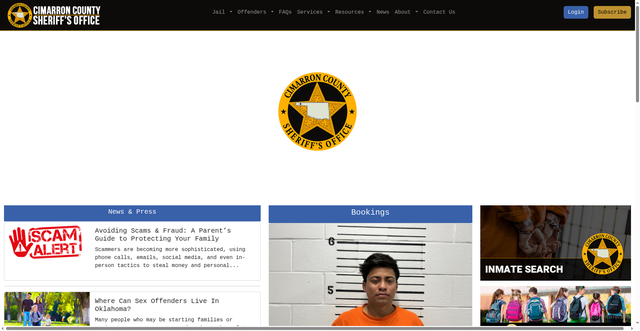 Security scan screenshot of https://cimarroncoso.gov/