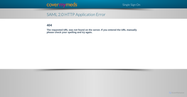 Security scan screenshot of https://sso.covermymeds.com
