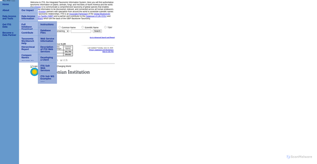 Security scan screenshot of https://www.itis.gov