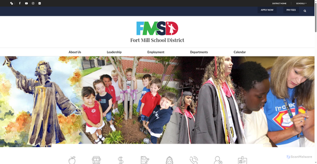 Security scan screenshot of https://www.fortmillschools.org