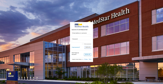 Security scan screenshot of https://medstarhealth.patientportal.healtheintent.com