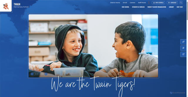 Security scan screenshot of https://twain.iowacityschools.org/
