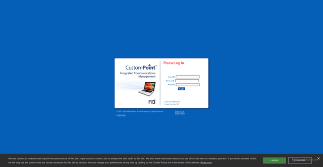 Security scan screenshot of https://custompoint.rrd.com