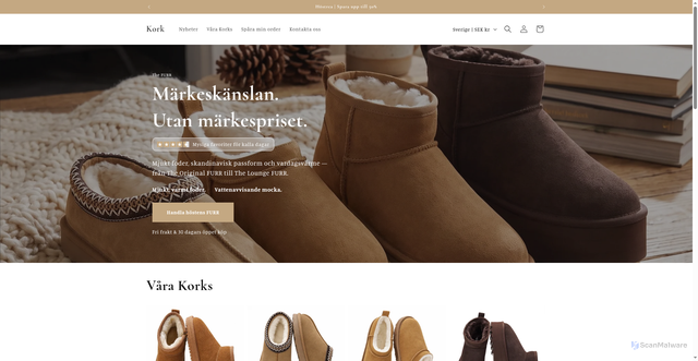 Security scan screenshot of https://shopkork.se
