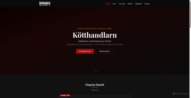Security scan screenshot of https://kotthandlarn.se