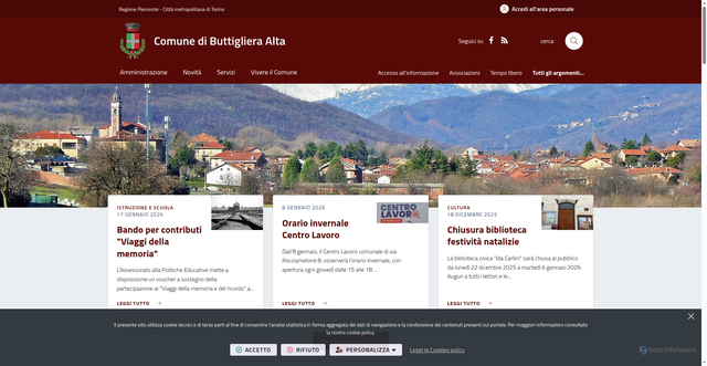 Security scan screenshot of https://www.comune.buttiglieraalta.to.it/it-it/home