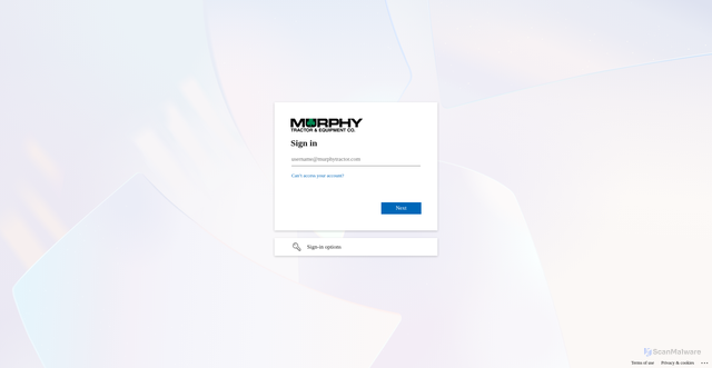 Security scan screenshot of https://murphytractorandequipment.sharepoint.com