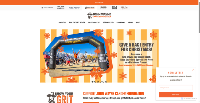 Security scan screenshot of https://johnwayne.org/