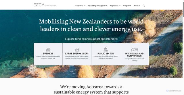 Security scan screenshot of https://www.eeca.govt.nz/