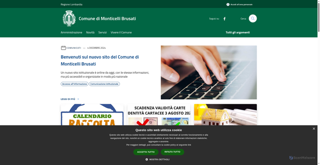 Security scan screenshot of https://www.comune.monticellibrusati.bs.it/it