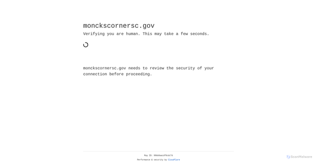 Security scan screenshot of https://monckscornersc.gov/