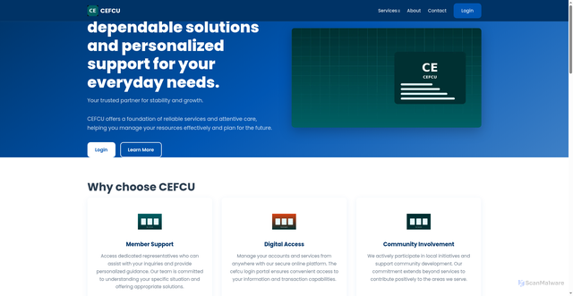Security scan screenshot of https://cefcu.gr.com/