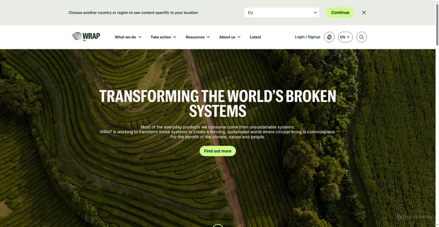 Security scan screenshot of https://www.wrap.ngo/eu