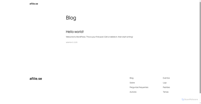 Security scan screenshot of https://afilie.se