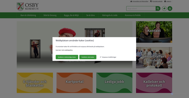 Security scan screenshot of https://www.osby.se/