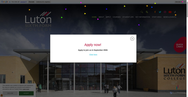 Security scan screenshot of https://www.lutonsfc.ac.uk/