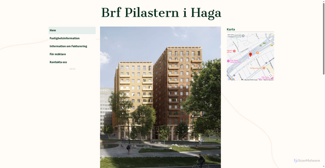 Security scan screenshot of https://brfpilastern.se
